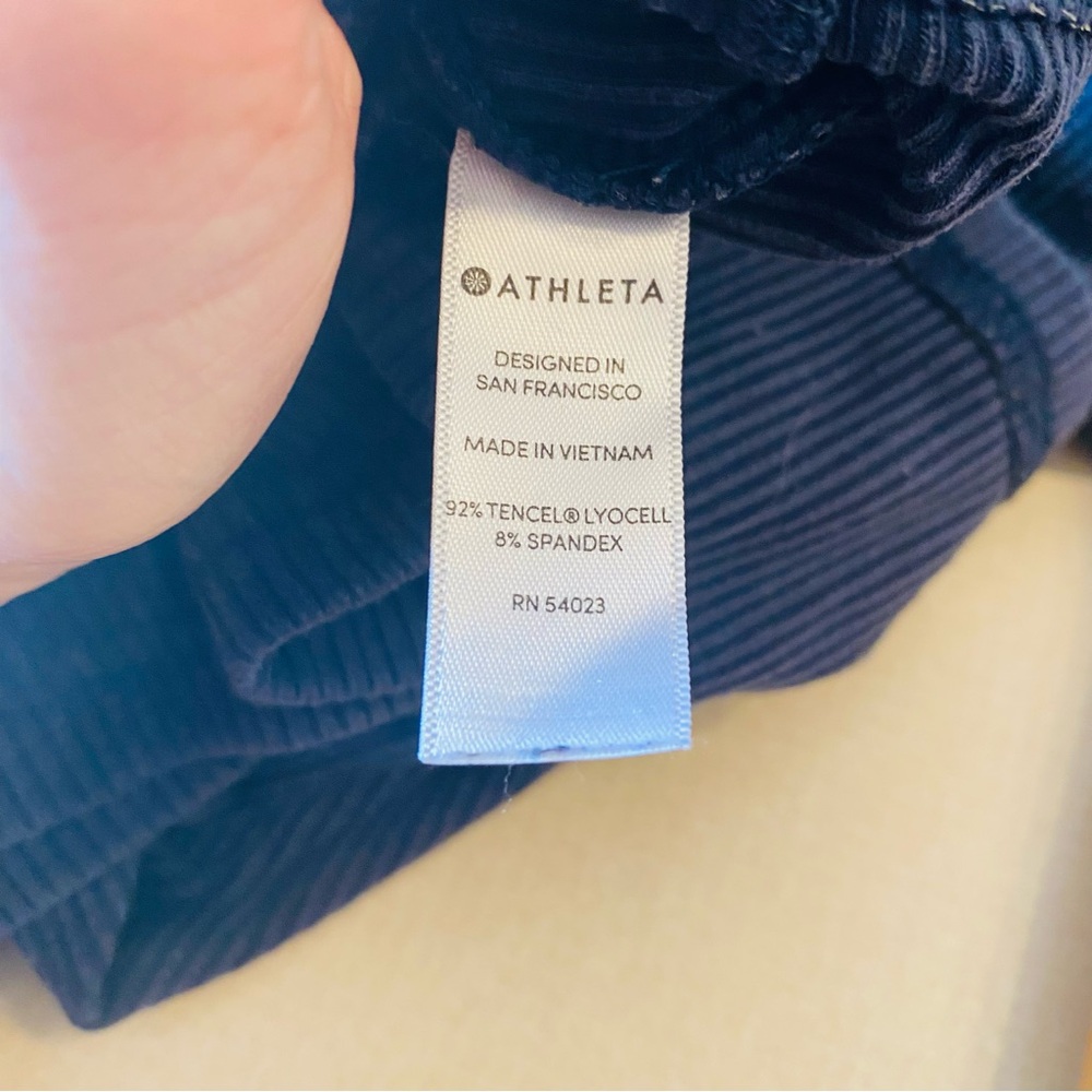 Athleta Sunkissed Navy Ribbed Tank Midi Dress - Picture 6 of 7